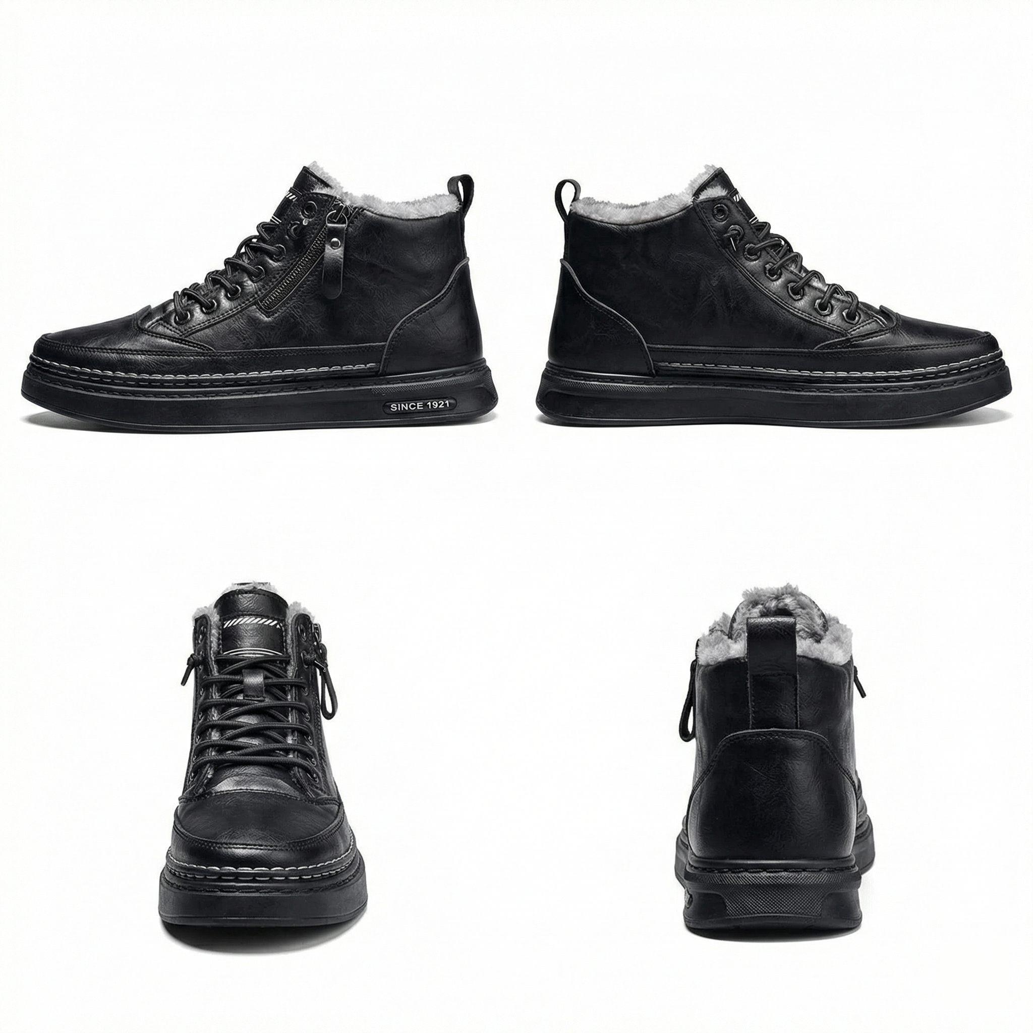 R&B | Herren Schneestiefel mit warmem Baumwollfutter und rutschfester Sohle