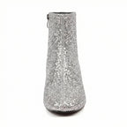 R&B | Glitzernde Ankle Boots Mit Blockabsatz