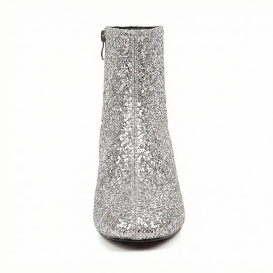 R&B | Glitzernde Ankle Boots Mit Blockabsatz