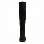 Damen Overknee-Stiefel aus weichem Wildleder mit praktischer Schnürung R&B