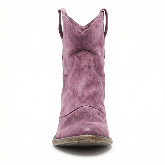 Kurze Cowboy-Stiefel | Western | Wildleder | Knöchel-Stiefel | Damenstiefel R&B