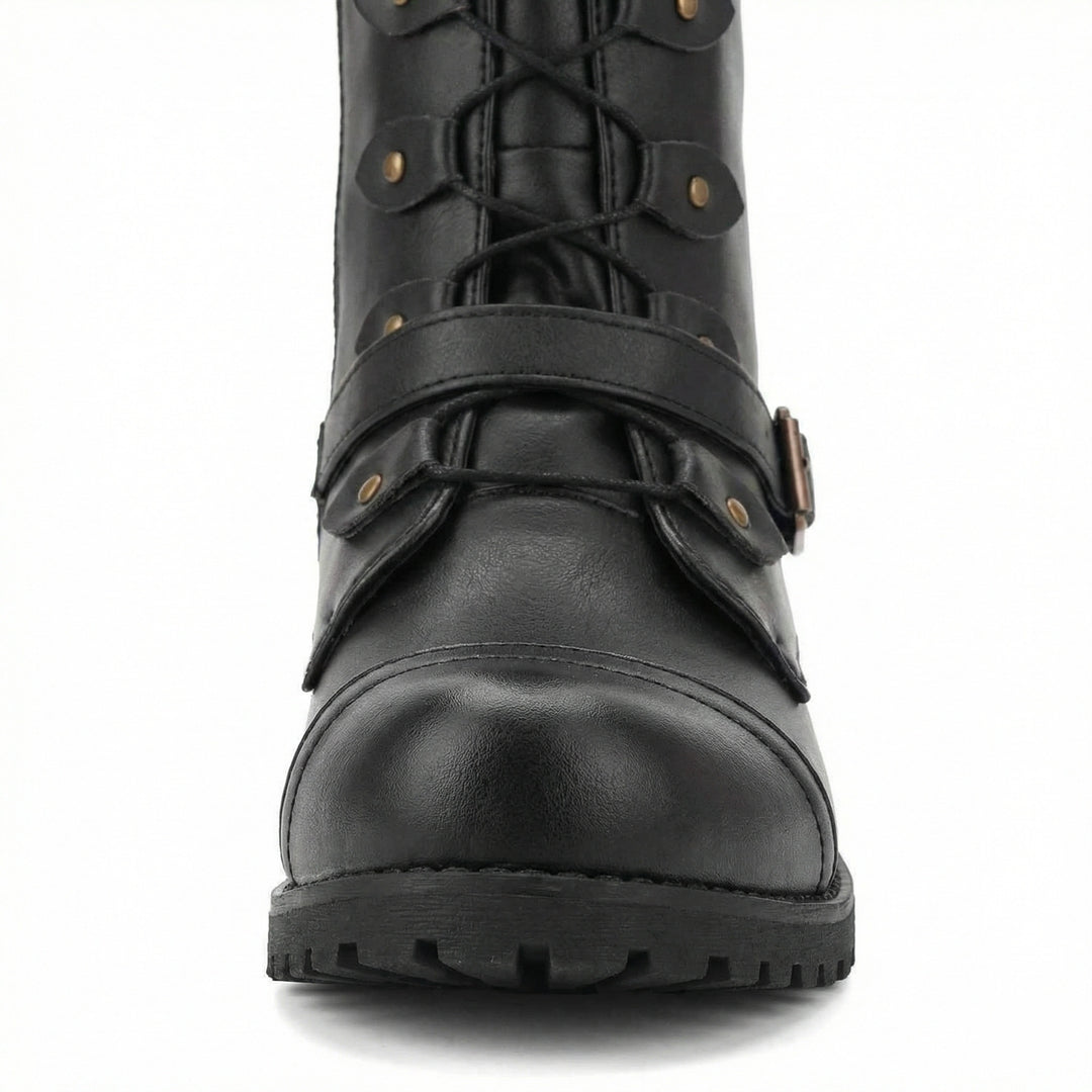 Steampunk-Inspirierte Damen Schnürstiefel R&B