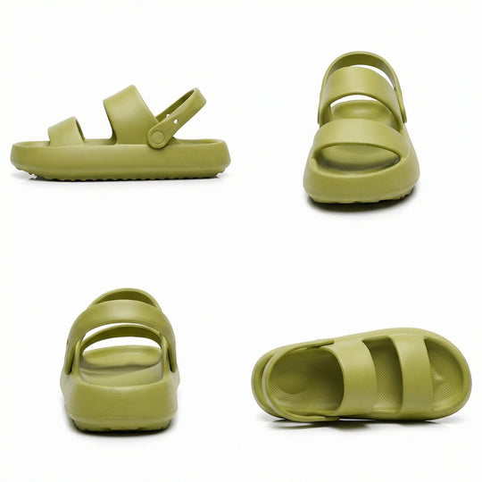 R&B | Orthopädische Sandalen Comfort Plus Pantoletten mit Doppelriemen Gepolsterte, Lässige Slip-On-Sandalen