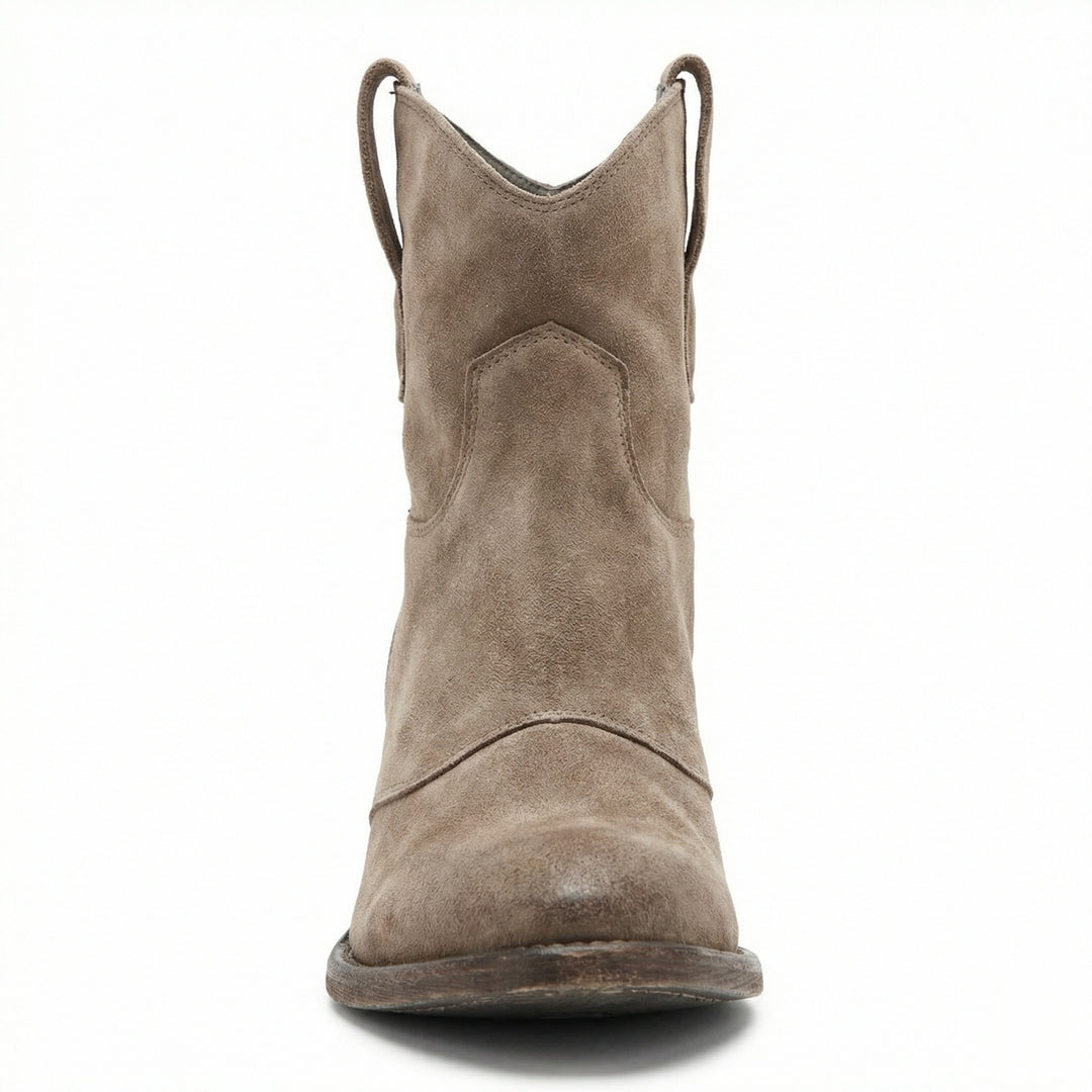Kurze Cowboy-Stiefel | Western | Wildleder | Knöchel-Stiefel | Damenstiefel R&B