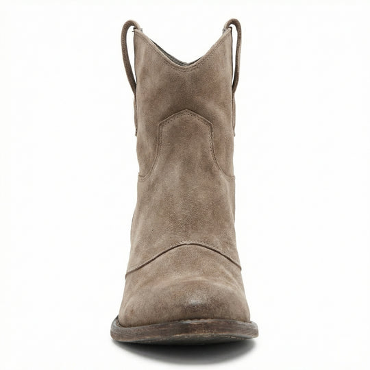 Kurze Cowboy-Stiefel | Western | Wildleder | Knöchel-Stiefel | Damenstiefel R&B