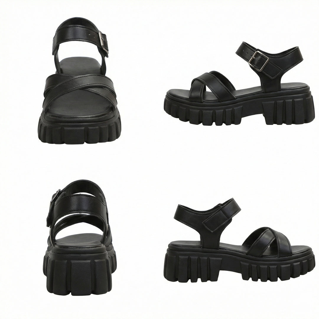 R&B | Einfarbige Freizeitsandalen