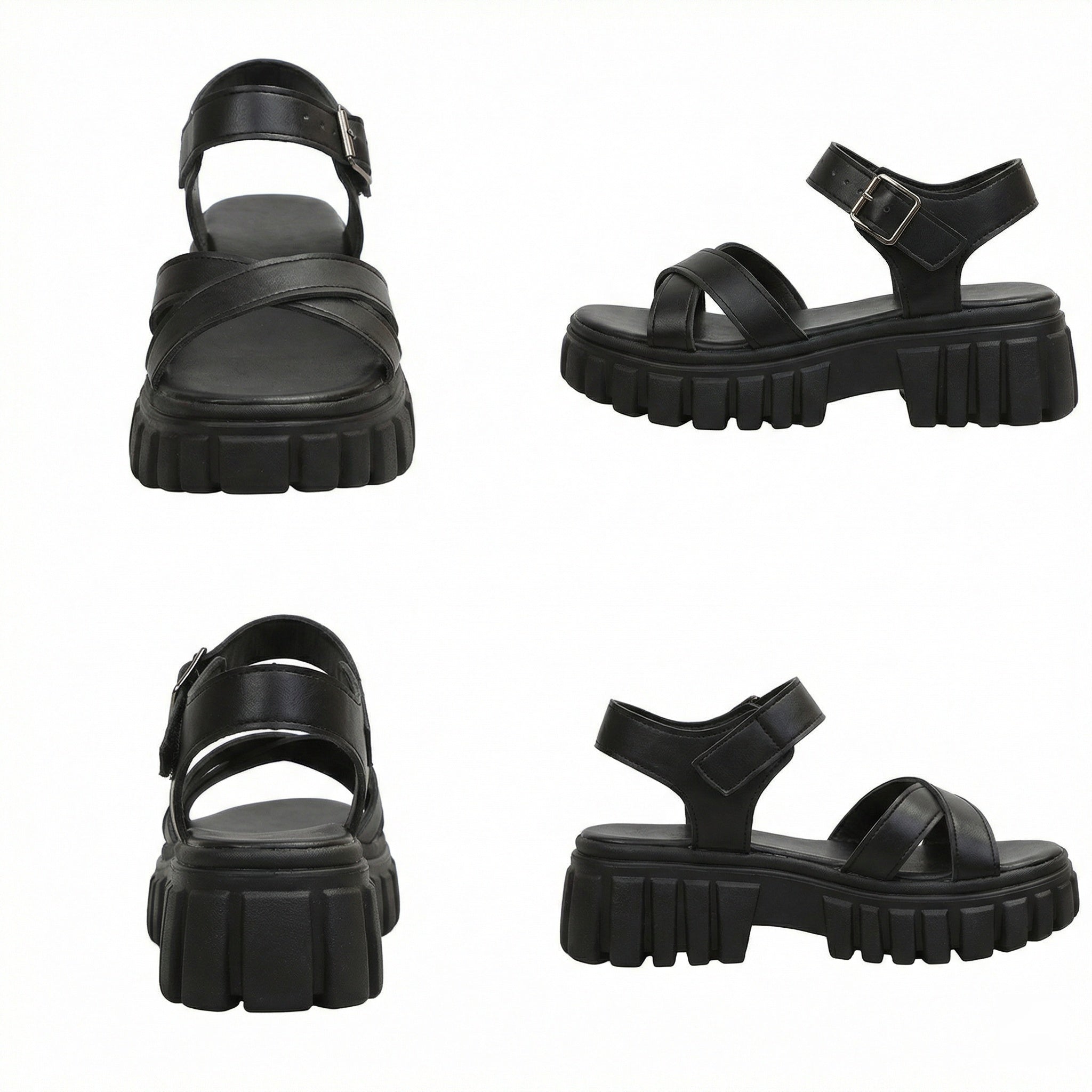 R&B | Einfarbige Freizeitsandalen