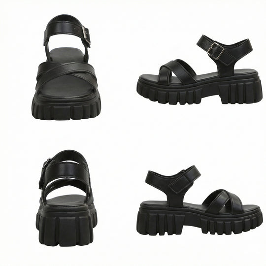 R&B | Einfarbige Freizeitsandalen