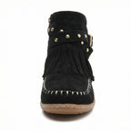 R&B Warme Vintage-Stiefel mit Fransen