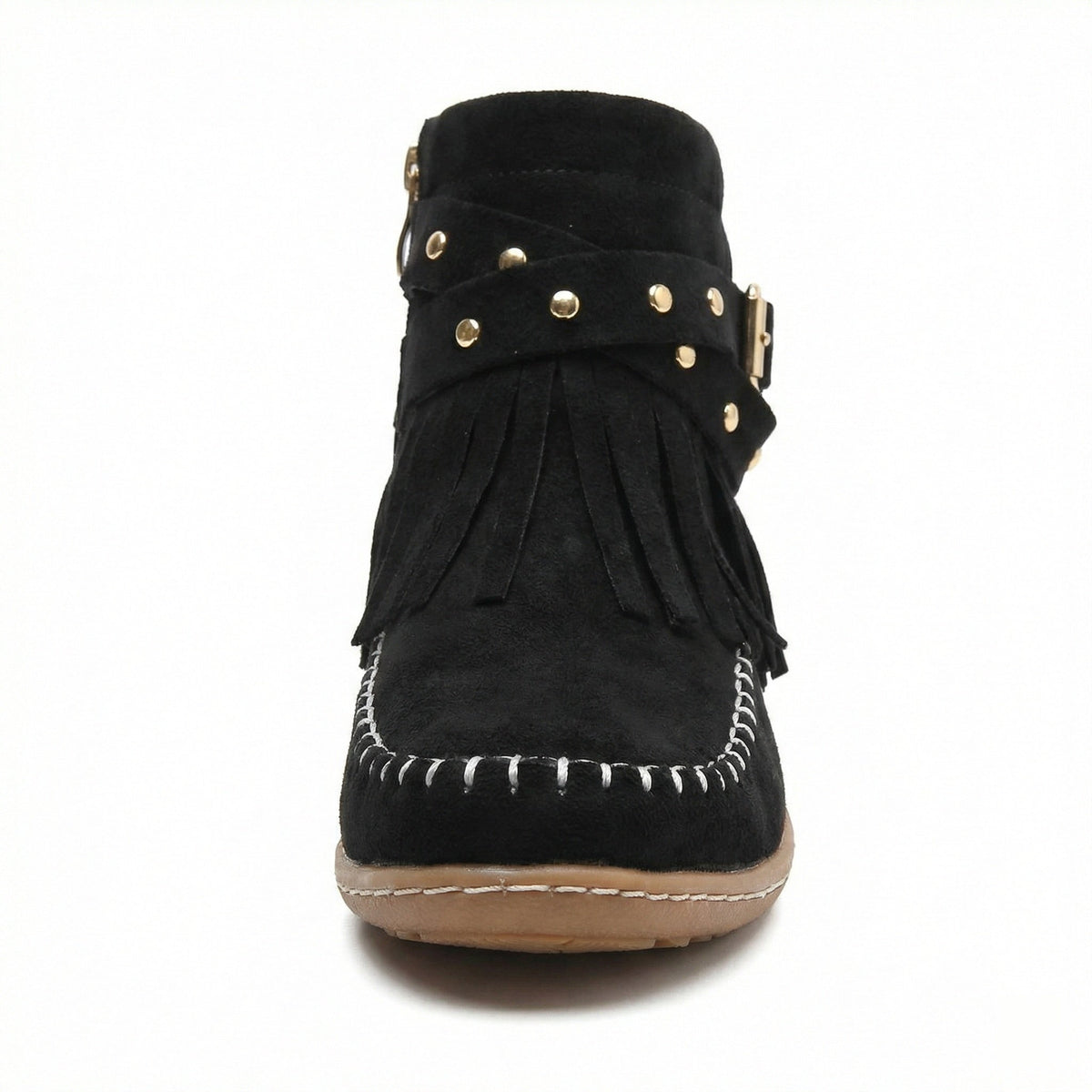 R&B Warme Vintage-Stiefel mit Fransen