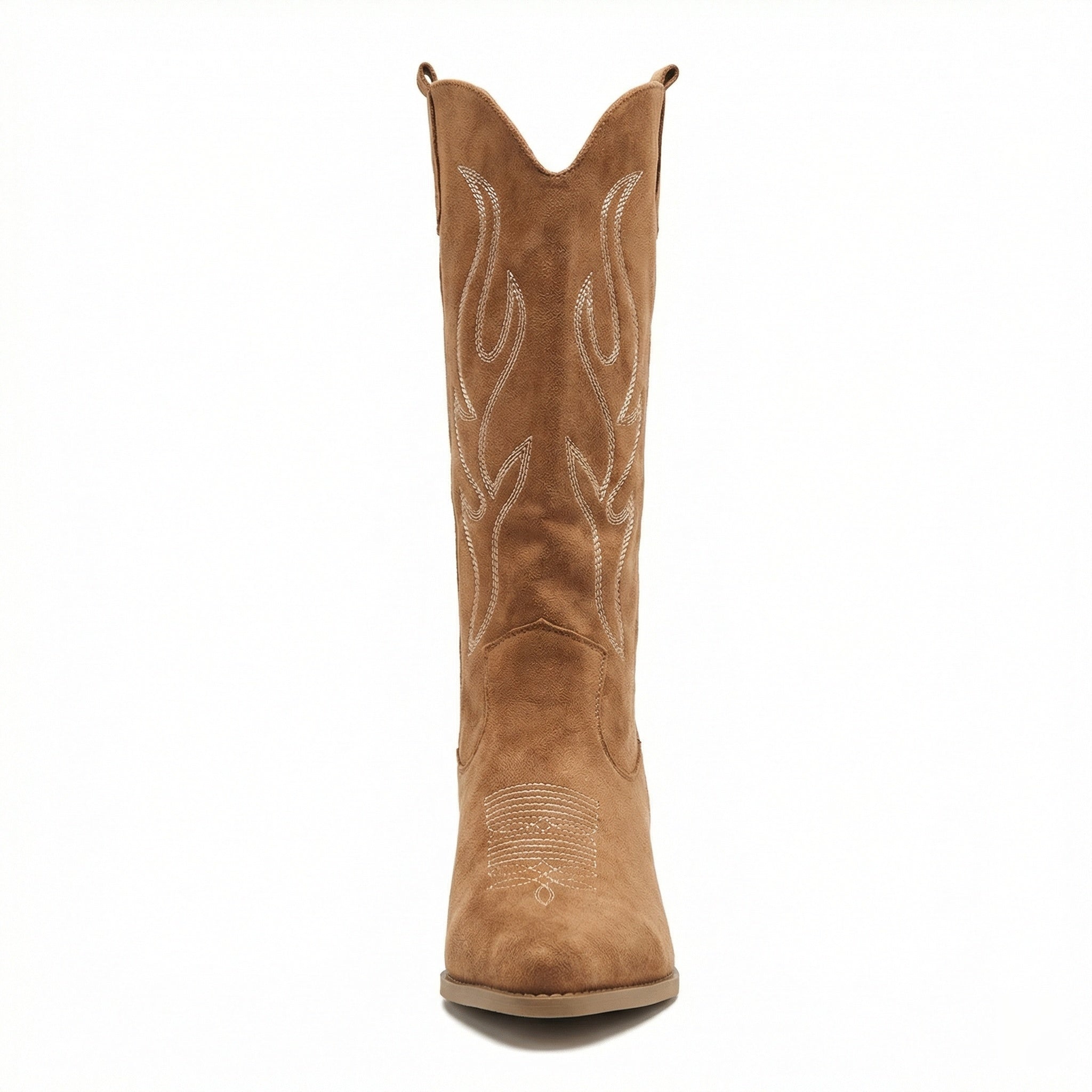 R&B | Cowboy Stiefel Retro Chunky Heel Spitzstiefel mit Stylischem Seitenreißverschluss