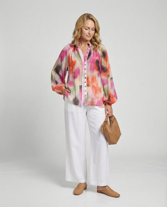 Damen Chiffon Blusentop Elegant
