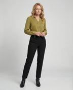 Damen Bluse mit modernem V-Ausschnitt