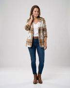 Damen Karierter Blazer mit taillierter Passform