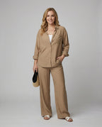 Jogginganzug Damen sportlich elegantes Zweiteiler-Set