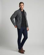 Herren Strickjacke mit Zipper und Muster