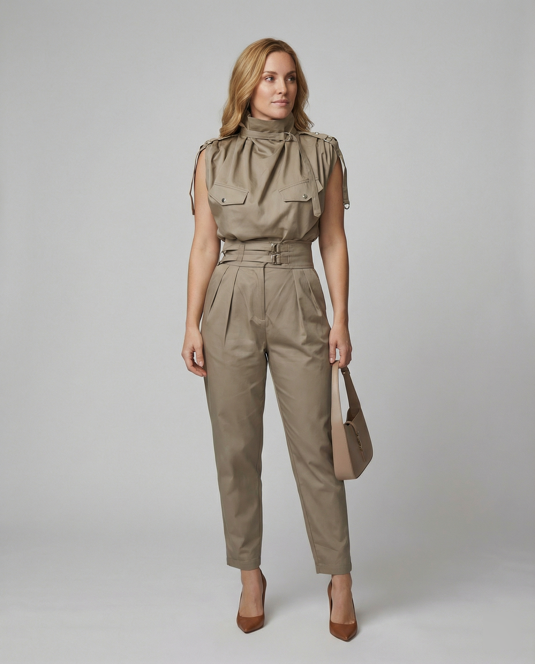 R&B | Damen Stylischer Moderner Jumpsuit Ärmellos