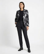 Damen Kurzblazer mit Print und Revers