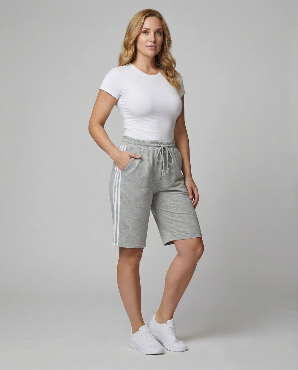 Damen Sportliche Freizeithosen mit seitlichen Streifen R&B