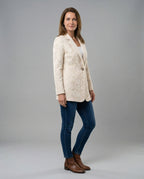 Damen Blazer Long Blumenjacquard elegant