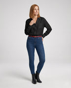 Damen Bluse mit Spitzenakzenten