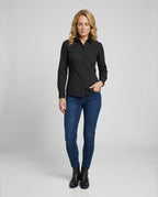 Taillierte Hemdbluse Damen mit Kentkragen