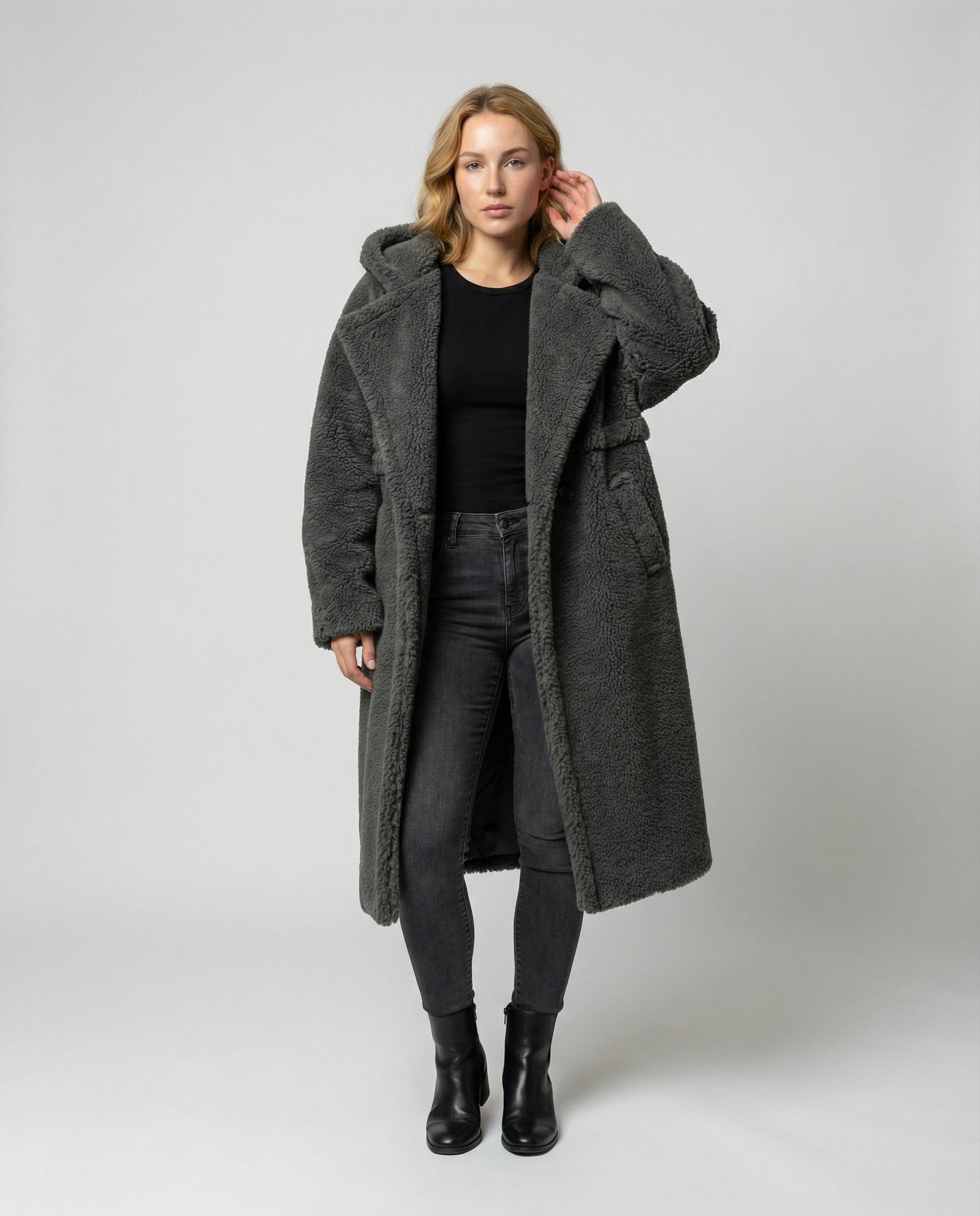 Damen Steppmantel mit Knöpfen & Winterdesign | R&B