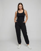 Damen luftige Freizeithose mit elastischem Bund und seitlichen Taschen R&B