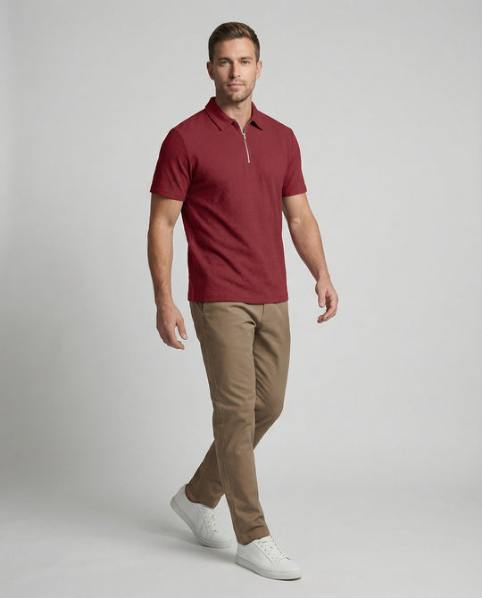 Herren Poloshirt mit Reißverschluss