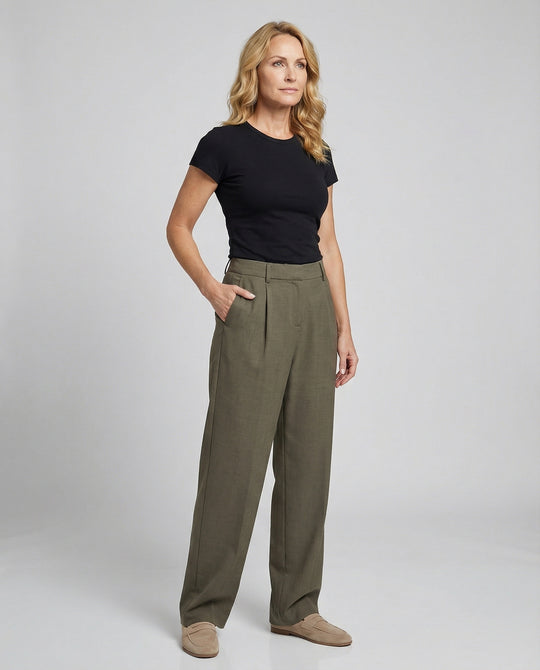 Freizeitkleidung Damen Stoffhose Weit