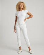 Damen Cropped Stoffhose modisch geschnitten