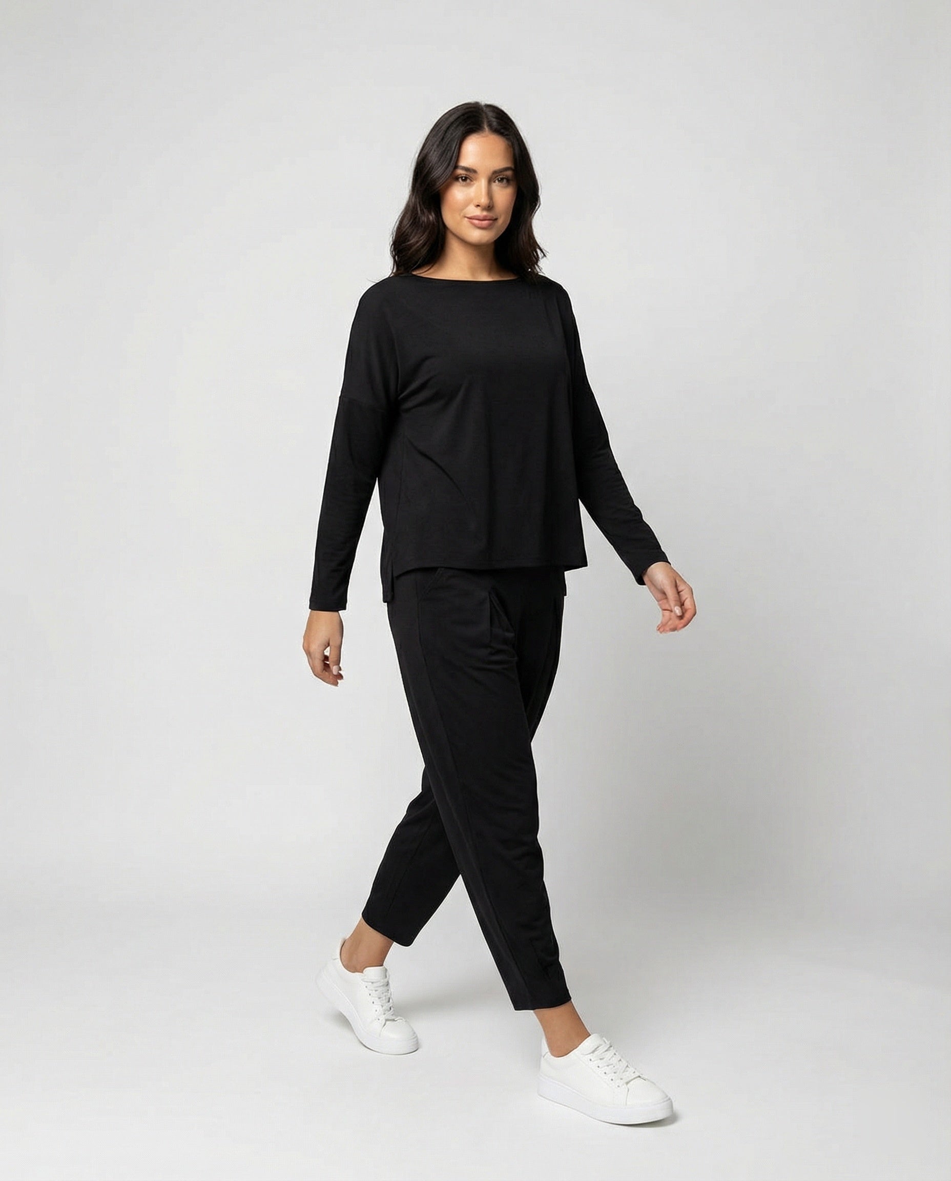 Jogginganzug Damen Lounge-Set mit weiten Ärmeln und Taschen