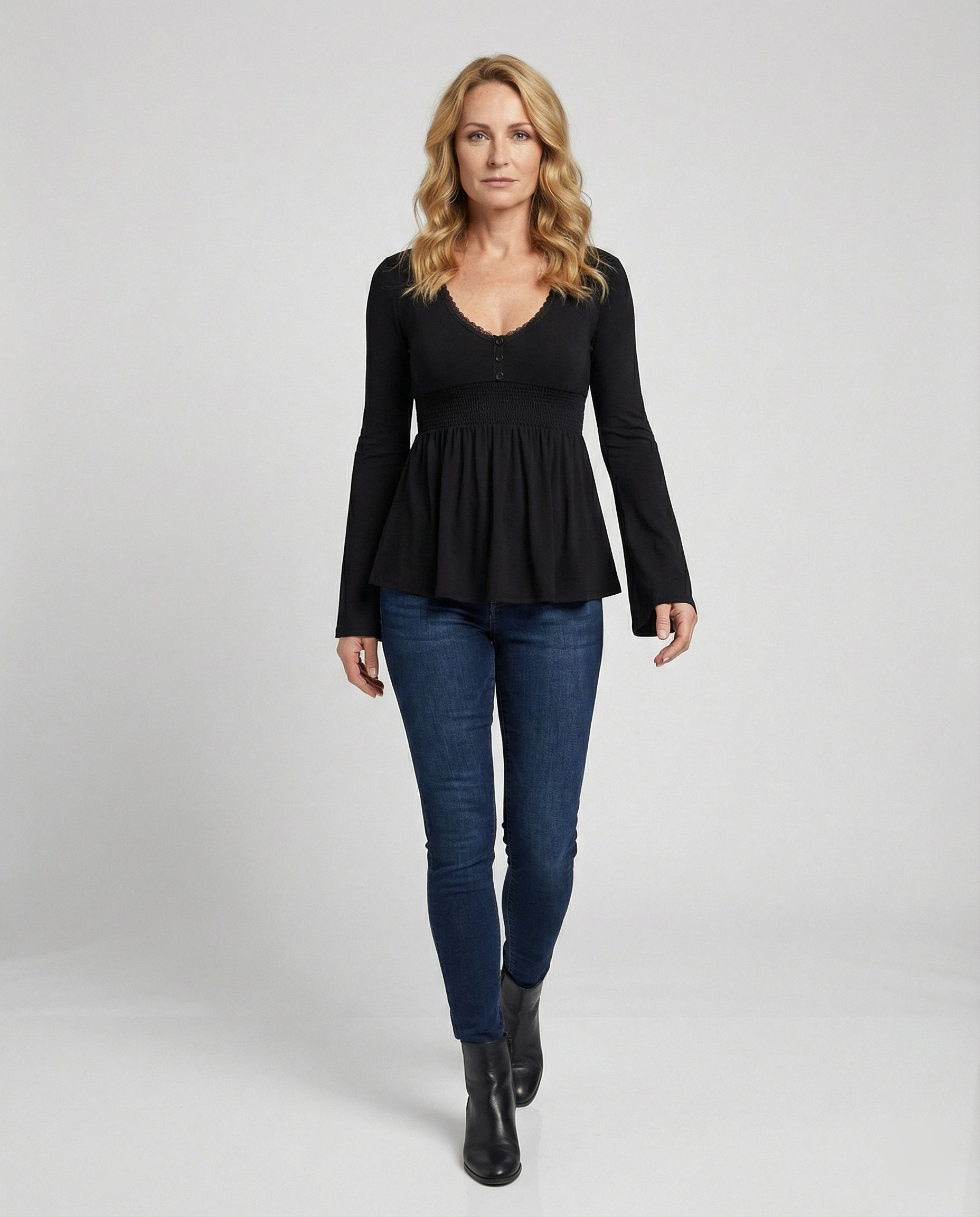 Tunika Damen Langarm Boho