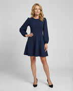 Skaterkleid Mit Ballonärmeln Damen