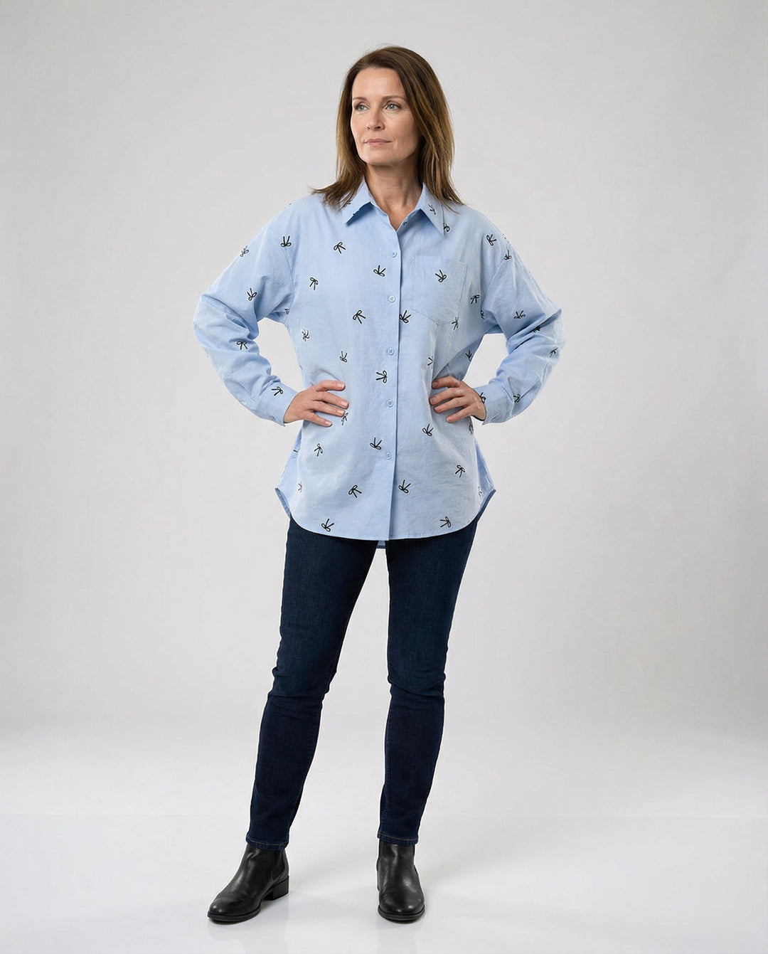 Damen Lounge Hemd Oversize