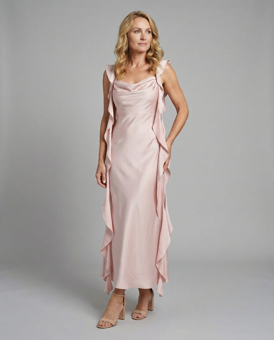 Abendkleid Elegant Mit Drapiertem Dekolleté Damen