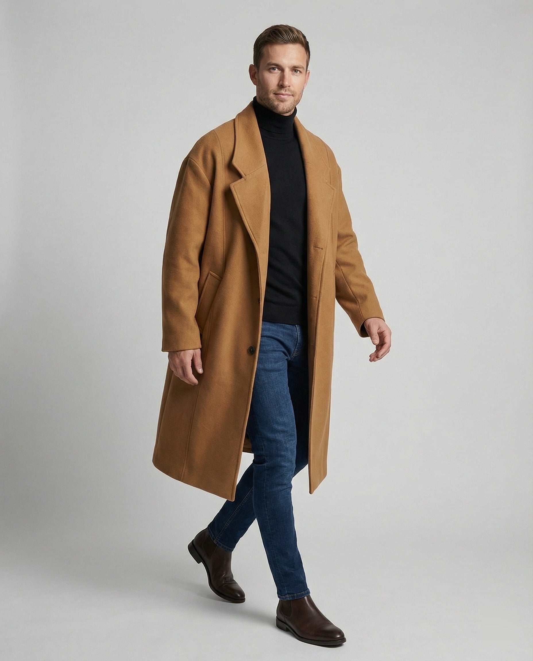 Eleganter Herren Mantel Wolloptik