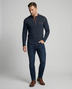 Langarm Henley Shirt