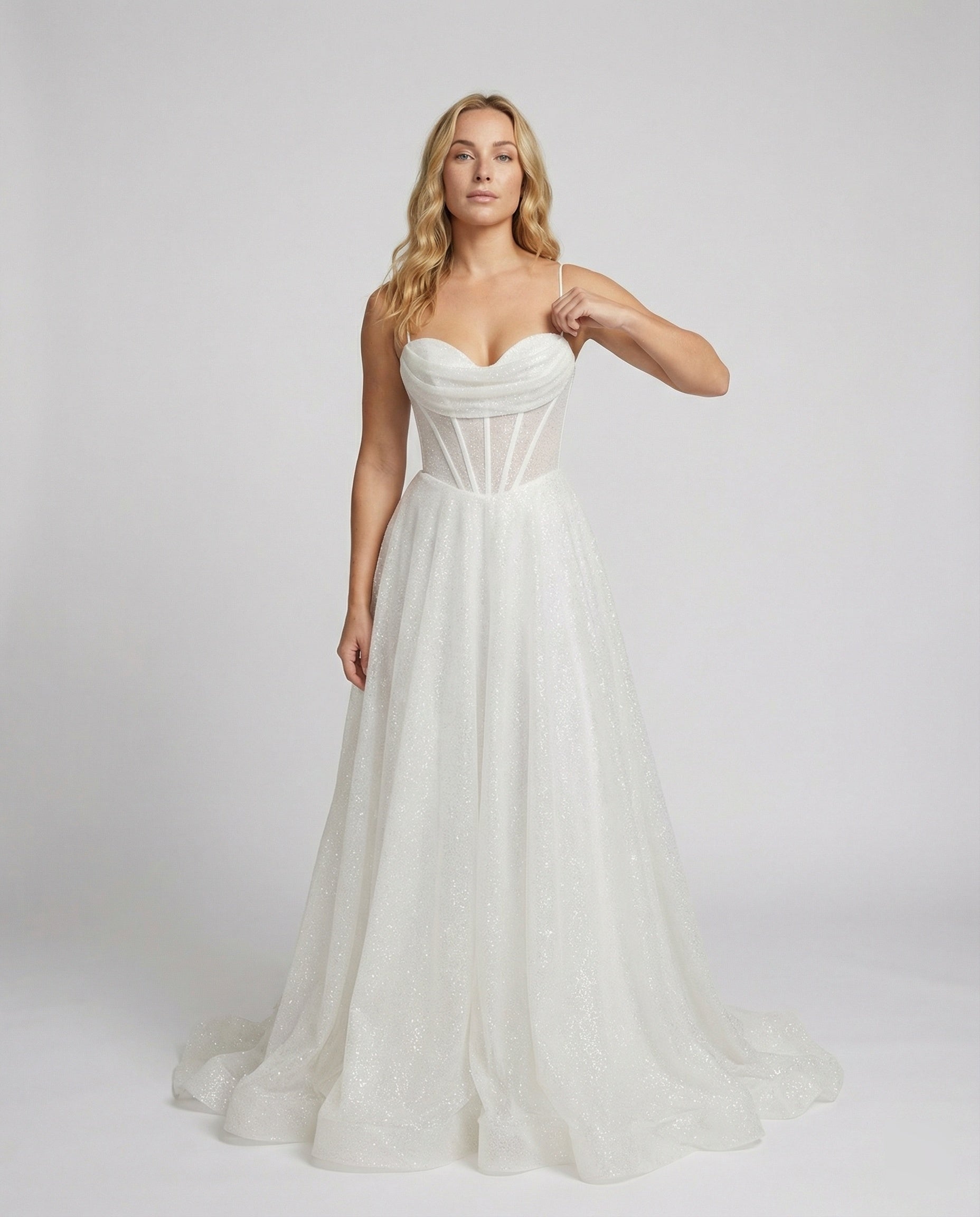 R&B | Glitter Ballkleid mit Schnürung