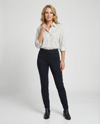 Damen Bluse mit feinen Streifen und Knöpfen