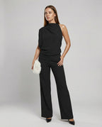 Eleganter Jumpsuit mit Rundhalsausschnitt für Alltag & Besondere Anlässe - R&B