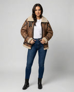 Damen Übergangsjacke mit gefüttertem Kragen