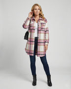 Damen Karierte Hemdjacke mit lässigem Schnitt