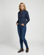 Damen Langarmhemd aus Denim
