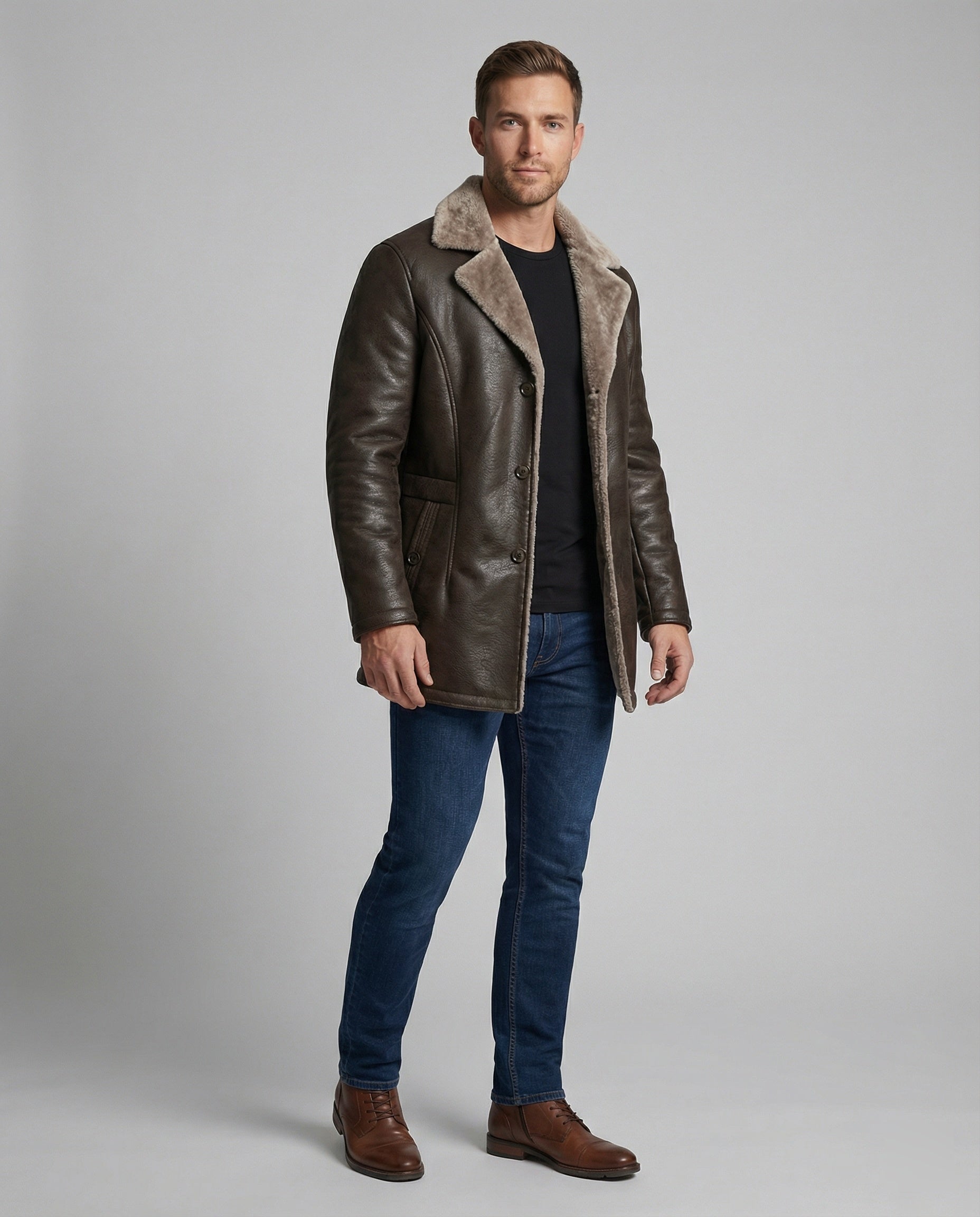Warme Modische Herrenjacke Fleece