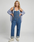 Damen Latzhose Jeans gerade
