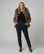 Steppjacke Damen mit luxuriösem Kunstfellkragen