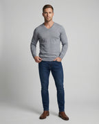Herren V-Ausschnitt Feinstrickpullover R&B