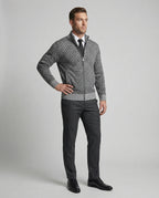 Stilvolle Strickjacke Herren Zipper