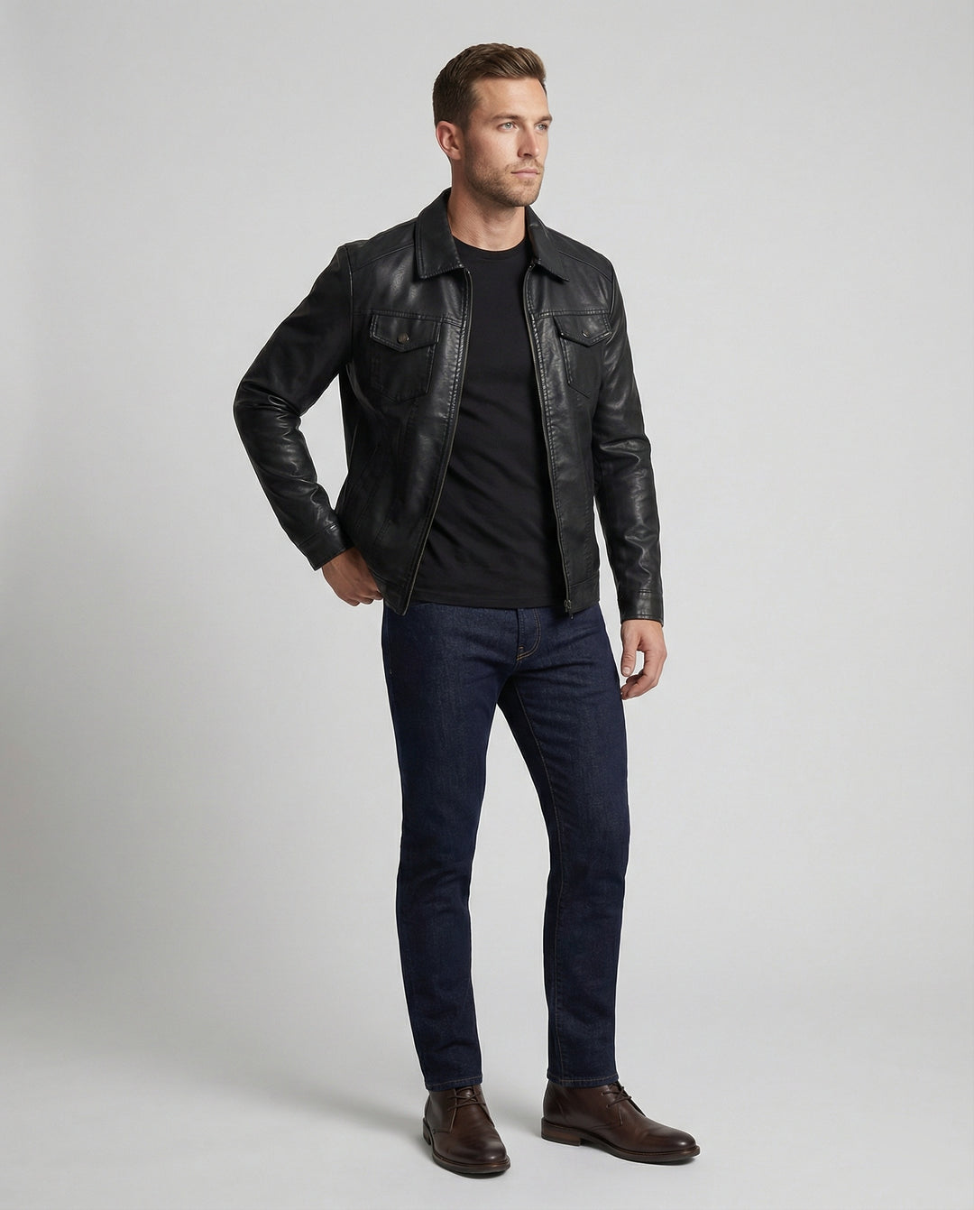 R&B | Exklusive Herren-Lederjacke in Premium-Qualität